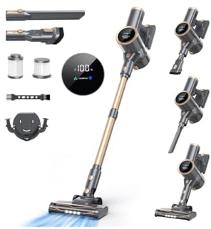 BonePone N12S Cordless Vacuum Cleaner, 30KPa Powerful Vacuum with 60 Mins Runtime, Self-Standing, LED Display, Rechargeable Lightweight Handheld Vacuum Cleaners