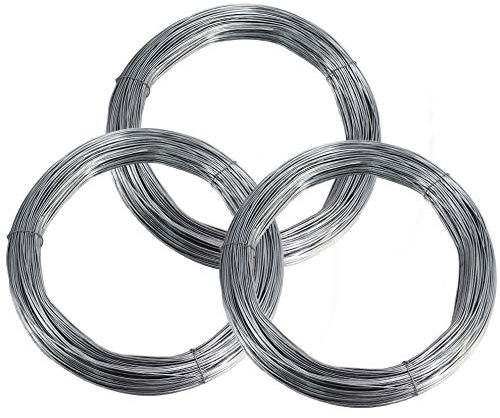 Aquagart Spanndraht I hochwertiger verzinkter Weidezaun-Draht I witterungsbeständig für Forst- und Wildschutz-Zaun I zum Spannen von Maschendraht-Zaun I stabiler 3,0 mm Stahl-Draht (375m)