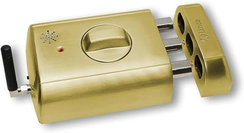 LINCE SUPRATRONIK Cerradura Electronica Invisible con Alarma, Acero aleado, Oro, 230X170X70MM