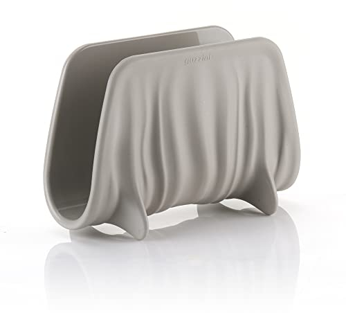 Guzzini - Tierra, Portatovaglioli in Plastica Riciclata - Grigio Tortora, 16 x 8 x h11 cm - 197200158