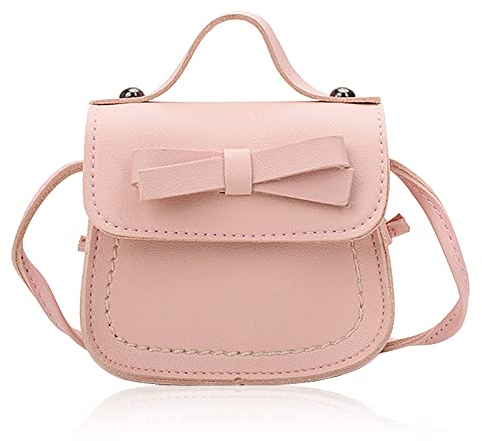 Spldsun Mädchen Umhängetasche Kleine, Kinderhandtasche mit Blume, Mini Münztasche Geldbörse Kleine Brieftasche, für Kinder von 1-3 Jahren