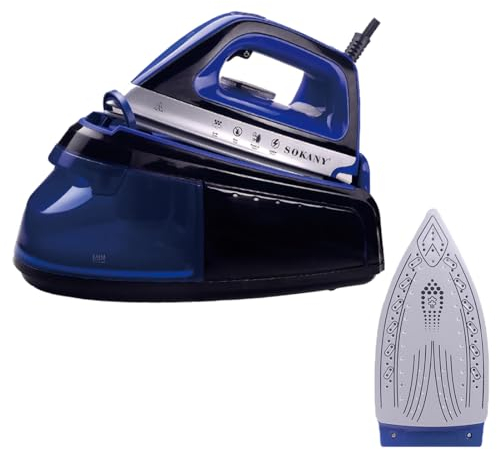 SOKANY SK-188 Anti-Kalk Dampfbügelstation, Keramiksohle Dampfbügeleisen, Leistungsstark 2400W, Wassertank 1,2L | Calc Clear-Technologie | Automatische Abschaltung