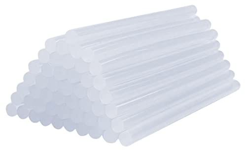 Barras de Pegamento Caliente,50 pcs Barras de Cola Termofusible Barras De Silicona Pistola Silicona Caliente Pegamento en Barra Palos de Pegamento Barras Silicona Transparente,7 * 100mm