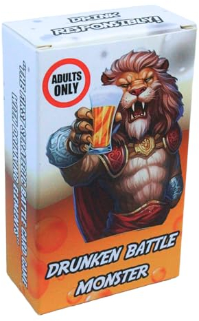 Drunken Battle Monster – Das erste Strategie Kartenspiel mit Trinkspielelementen – Fantasy Kartenspiel für 2 bis 4 Spieler – 10-20 min. Spielzeit