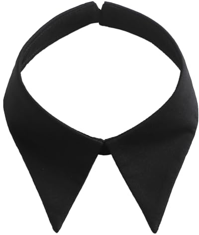 ABOOFAN Detachable Fake Collar for Women Black Half Shirt False Collar Lightweight Blouse Accessory for Sweaters Dresses Office Formal Wear