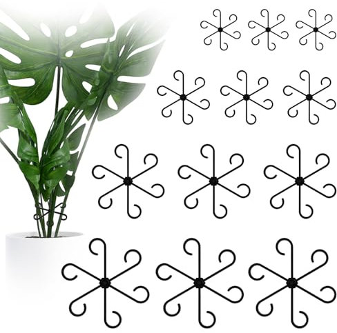 QOUBNIC Lot de 12 Tiges de Plantes Clips, Clips de Support pour Plantes Attache Plante Grimpante Accroche, Réutilisables Pinces à Plantes pour Plantes Grimpantes Tomates