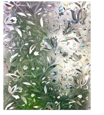 Film en verre dépoli pour plus d'intimité et de protection solaire dans les salles de bains ou les salons (200 x 30 cm)