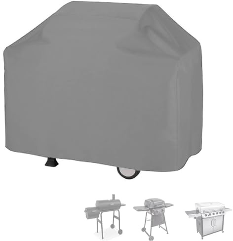 Väderbeständigt grillskydd, vattentätt gasgrillskydd med dragsko för inomhus- och utomhusbruk, hållbart skydd för trädgårdsgrill (storlek: 190 x 71 x 117 cm, färg: grå)