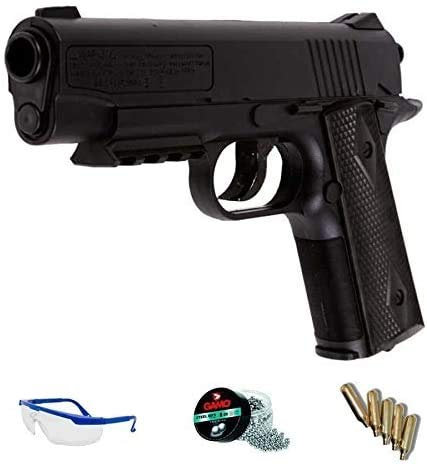 Pack Pistola de Aire comprimido de balines (perdigones de Acero BBS) Crosman 1911 - <3,5J