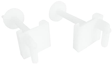 SOMATHERM FOR YOU - Solapa fijación WC con 2 tornillos con cabezas cuadradas, dos tuercas 2 y la placa - plástico