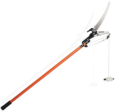 Gr8 Garden Telescopic Extendable Ratchet Pulley Pole Pruner Hand Lopper Shears Long Reach Tall Tree Pruning Trimmer Extending Branch Cutter Tool