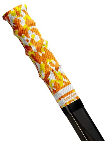 ROCKETGRIP – ishockeyklubba sportgrepp – kamouflagetyg hockeygrepp – hockeytillbehör för vuxna och barn (Camo gul)
