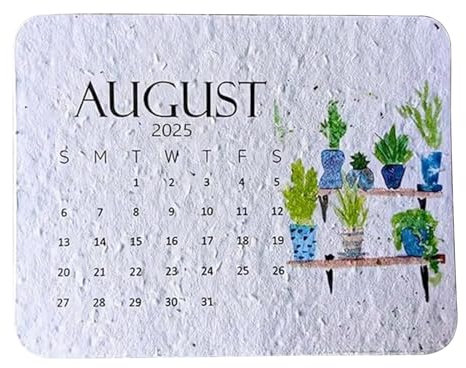 Plantable Seed Calendar 2025, Degradable Plant Calendar, Eco-Friendly Recycled Seed Paper Wall Calendar, Creative 12 Months Calendar Can Degrades as Flower Fertilizer for Plants Lovers