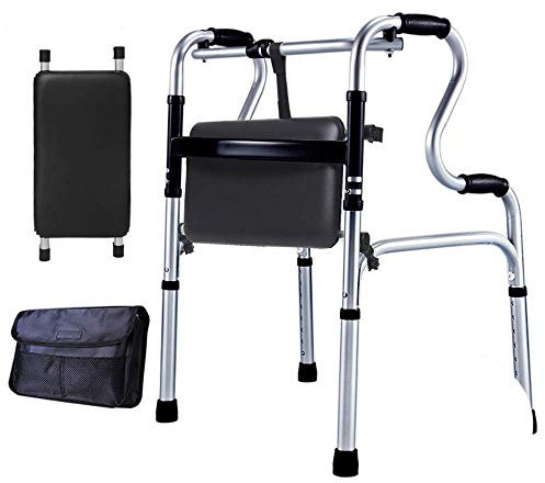 JKJZSALJ Rollator Pieghevole Rollator Walker Pieghevole Leggero 2 Ruote Supporto Anteriore Ruote Regolabile Portatile Compatto Anziani Ausilio per La Mobilità