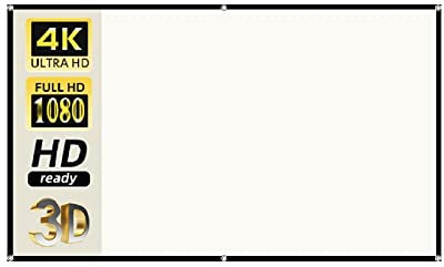 Outdoor Projector Screen, Portable Projectors Screen Roll up Anti-light Canvas For Projector 100 120 130 Inch Home Office Camping TV Projection Curtain(60 inch)