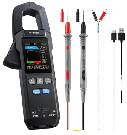 Pinza amperimétrica DMC-100, 10000 cuentas TRMS, amperímetro CA/CC, pinza de 600 A, multímetro digital con carga USB, herramienta for electricistas