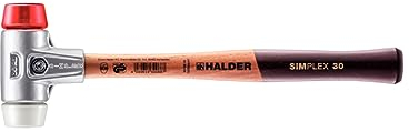 Simplex Schonhammer, Plastik / Superplastik; mit Aluminiumgehäuse und hochwertigem Holzstiel | D=30 mm | 3167.030