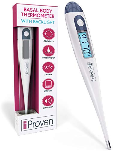 iProven - Termometro basale per ovulazione, BBT-113 per tracciamento della fertilità, accurato 1/100° gradi, altamente sensibile, per pianificazione naturale familiare