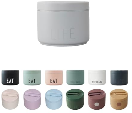 Design Letters Thermobehälter für Essen | Lunchbox Erwachsene | Thermobox für Essen | Doppelwandig Isoliert Lunchbox | Thermobehälter Essen BPA Frei | Thermoschüssel für To Go, Warmes Essen | 330 Ml