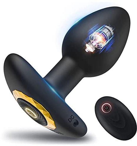 (S) Analvibrator Prostata Stimulator,Perfekt für Anfänger mit 10 Intensive Vibrationen- Stärker Anal Pleasure Exploration,Silikon Anus Plug mit Fernbedienung,Vaginaler Anal Orgasmus