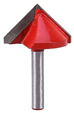 Punta per Fresa con Gambo da 1/4 Incisione a Forma di V 3D Tacca per Lavorazione del Legno Taglio Smusso in Carburo Set di Scanalature a 90 Gradi Scatola per Incavo Centrale