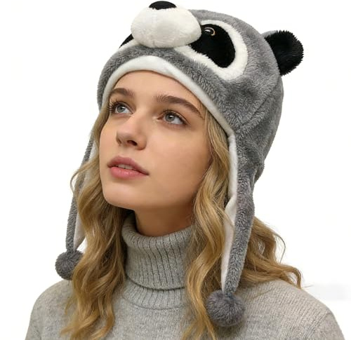Genérico Gorros de Animales para Niños,Suave, Lindo y Abrigado de Dibujos Animados para Fiestas - Sombrero Divertido para Disfraz - Para Senderismo Fiestas Otoño Año Nuevo Vacaciones Cumpleaños Hogar