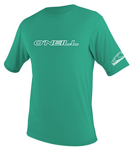 O'Neill Wetsuits Youth Basic Skins kurzärmeliges Sonnenhemd, LSF 50+, Seaglass, Größe 12