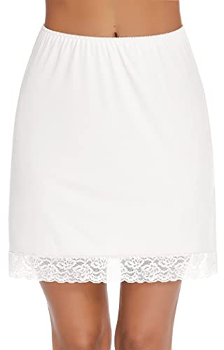 Avidlove Half Slips for Women Underskirt Short Lace Trim Above Knee Half Slip