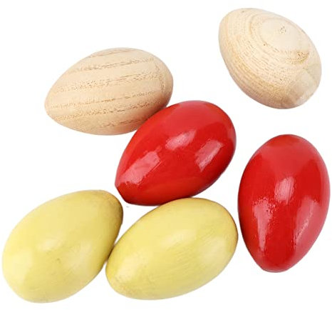 Oeuf musical, secoueur d'oeufs d'instrument de percussion remplissant de grain de fer pour la fête de pâques pour la culture du rythme