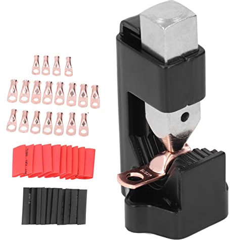Capocorda per Cavo della Batteria C Martello per Attrezzi Pinza per Capocorda per Batteria con 20 Terminali 20 Tubo Termorestringente per 8AWG a 0000AWG Martello per Crimpatrice