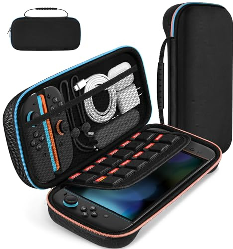 ivoler Etui pour Nintendo Switch 2 Model (2025), Housse Sacoche de Transport à Coque Rigide Anti Choc Pochette avec Espace, 12 Cartouche de Jeux