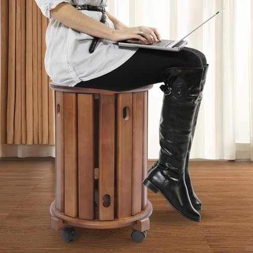 Tabourets en bois empilables, Ensemble de tabourets empilables 4-en-1 en bois massif, Tabouret empilable monobloc à double usage, peu encombrant, design amovible, convient pour la maison, le bureau