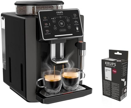 KRUPS Sensation, Cafetera Superautomática, 5 Bebidas, Espumador