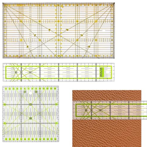 Regle Couture, 3 pièces Regle De Couture, 15 x 30 cm / 15 x 15 cm / 5 x 30 cm Règle de Couture Transparente, Règle Couture, Règles De Couture, pour Patchwork Japonais,Couture et Artisanat