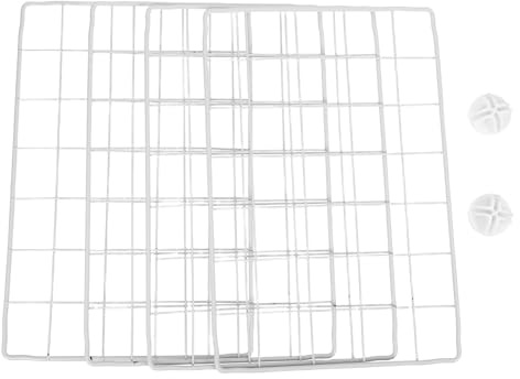 Yardwe Divisore per Congelatore e Frigorifero in Ferro Design a Griglia per Ventilazione, Separatore per Ripiani Interni 4 Scomparti, Organizzatore per Freezer Commerciale e Casa