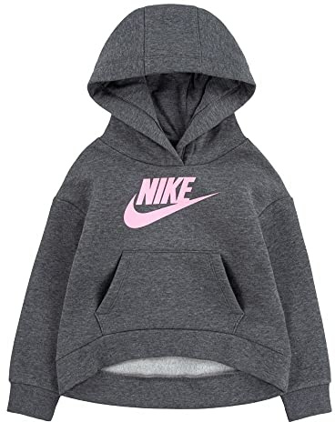 Nike Pull en Polaire Club pour Fille - 104/0 Sweater, GEH - DK Grey Pink, 4-5 Ans EU
