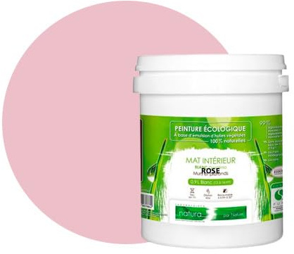 BOX DECO COULEURS Peinture murale naturelle écologique aspect mat intérieur Natura - 1L, Rose