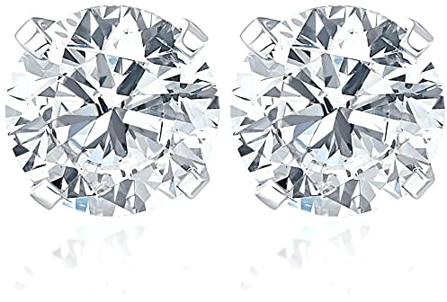 Pompeii 1 Carat (ctw) Diamond Studs in 14k White Gold Lab Grown (HI,VS)