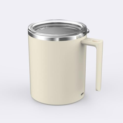Wiederaufladbare selbstrührende Tasse, automatisches magnetisches Rühren, Kaffeetasse, magnetisch, elektrisch, automatisch, aus Edelstahl, drehbar, Reisen, geeignet für Kaffee/Milch/heiße Schokolade