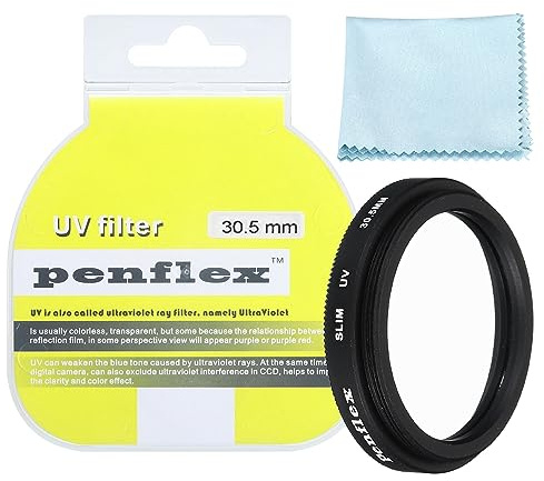 PATIKIL 30,5 mm UV-filter, 1 st UV-skyddsfilter SLIM UV-kameralinsfilter aluminium optisk kameratillbehör kristallklara bilder för kameralins filter fotografi bild