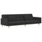 vidaXL Schlafsofa 2-Sitzer, Schlafcouch mit 2 Kissen, Gästebett mit Holzrahmen, Sofabett Tagesbett Couch Sofa Ausziehbar, Dunkelgrau Stoff