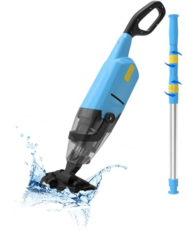 Oxseryn Aspiratore portatile per piscina con durata fino a 60 minuti per piscina all'aperto, spa e vasche idromassaggio, per sabbia e sporcizia
