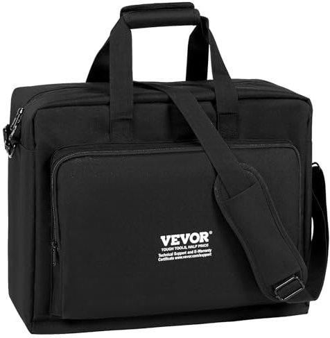 VEVOR Bolsa Acolchada para Mezclador de DJ, Tela Oxford 1200D, Bolsa de Transporte para Equipo de DJ con Bolsillo de Almacenamiento, Correa de Hombro Extraíble de 4,92 Pies, Acolchado de 10 mm
