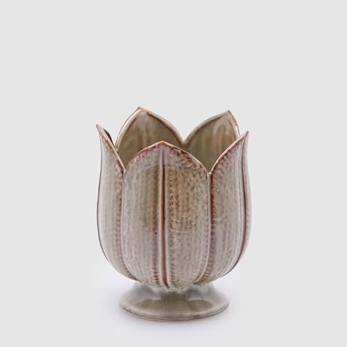 EDG Enzo De Gasperi Enzo De Gasperi Vaso Tulipano H 19 Cm D 16 Cm Salvia