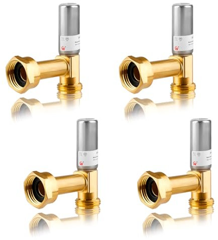 CONSKIT 4 pezzi SS martello d'acqua angolo di arresto 3/4 MHT x 3/4 tubo girevole (acciaio inossidabile Arrester)