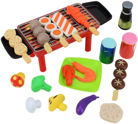 Spielzeuggrill, Kindergrill-Spielset,Kochsets für Kinder zum Spielen, Grillen, Essen, Kochen, Spielzeug | Gourmet-Kochbox-Spielzeug, Essensspielzeug, Spielzeug-BBQ-Grill-Set für Kinder, Zeit mit der F