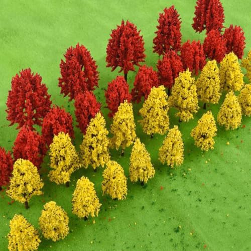 40 Pezzi Alberi Modello Misto, 8-10 cm Albero di Diorama, Modello Alberi in Miniatura, Alberi Ferroviari Scenario, Alberi Decorazione Modello, Alberi Treno Modello, per Paesaggio DIY (2 Stili)
