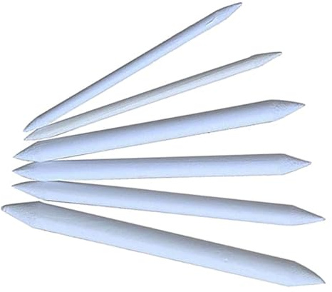 AUTSUPPL 18 Tortillons De Mélange En Papier Blanc Pour Dessin Estompes Pour Graphite Pastels Et Charbon Outil De Mélange Et Lissage Pour Artistes 14.70 cm