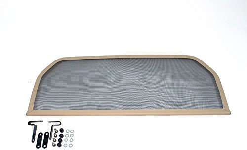 GermanTuningParts Déflecteur de Vent pour Fiat barchetta (1995-2005) - Beige | Filet Anti-Remous Coupe | Déflecteur d'air