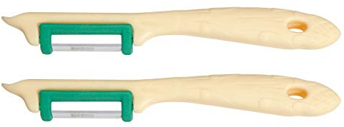 RÖR - Pelador de espárragos (2 unidades, acero inoxidable, mango de plástico, fabricado en Solingen)